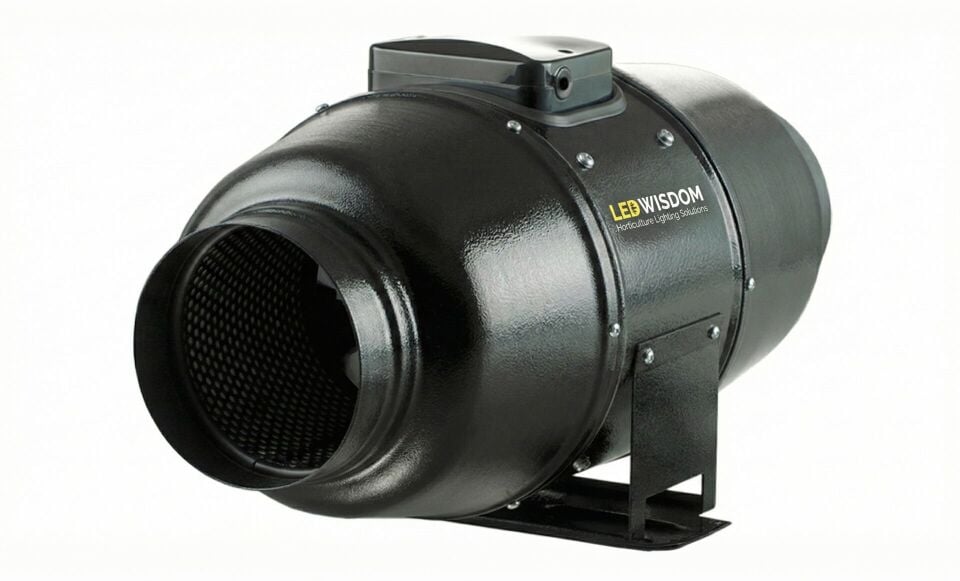 LEDWisdom Silent Grow Fan 200mm - 1020 m³/h (2 Kademeli Hız Ayarlı Endüstriyel Sessiz Fan)