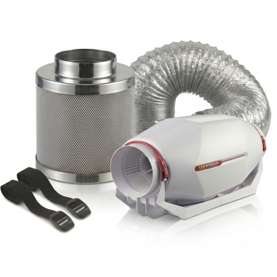 FiltreKarbon 330 m³/h Karbon Filtre ve Sessiz Fan Seti - 100mm (3 Kademeli Hız Ayarlı)